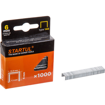 Скобы 6мм тип 140 (1000шт) STARTUL MASTER (ST4554-06) Скобы 6мм тип 140 (1000шт) STARTUL MASTER (ST4554-06)