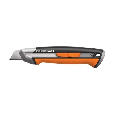 Нож с выдвижным, сменным лезвием18мм CarbonMax FISKARS Нож с выдвижным, сменным лезвием18мм CarbonMax FISKARS