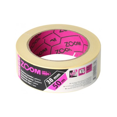 Лента малярная 38ммх50м ZOOM Super glue, желтая Лента малярная 38ммх50м ZOOM Super glue, желтая