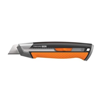 Нож с выдвижным, сменным лезвием 25мм CarbonMax FISKARS Нож с выдвижным, сменным лезвием 25мм CarbonMax FISKARS