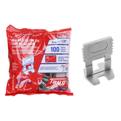 Основа д/укладки плитки узкая с резьбой 3мм (100шт в уп.) Tayg Основа д/укладки плитки узкая с резьбой 3мм (100шт в уп.) Tayg