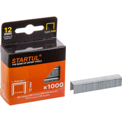 Скобы 12мм тип 140 (1000шт) STARTUL MASTER (ST4554-12) Скобы 12мм тип 140 (1000шт) STARTUL MASTER (ST4554-12)