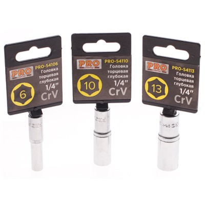 Головка 1/4" 6мм 6гр. глубокая PRO STARTUL (PRO-54106) Головка 1/4" 6мм 6гр. глубокая PRO STARTUL (PRO-54106)