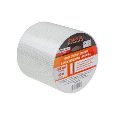 Лента стеклотканевая (серпянка) 100ммх45м самокл. STARTUL PROFI (ST9051-100-45) Лента стеклотканевая (серпянка) 100ммх45м самокл. STARTUL PROFI (ST9051-100-45)