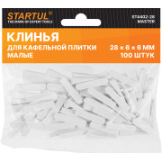 Клин д/каф. плитки малый 28х6х6мм 100шт STARTUL MASTER (ST4402-28)
