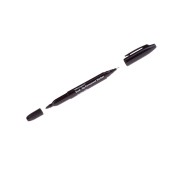 Маркер перманентный двухсторонний OfficeSpace черный, пулевидный, 0,8/2,2мм