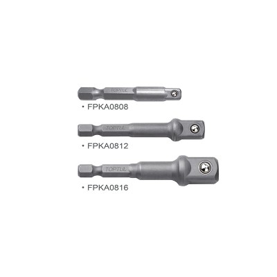Набор переходников 1/4" под шуруповерт 3ед. (1/4", 3/8", 1/2") TOPTUL Набор переходников 1/4" под шуруповерт 3ед. (1/4", 3/8", 1/2") TOPTUL
