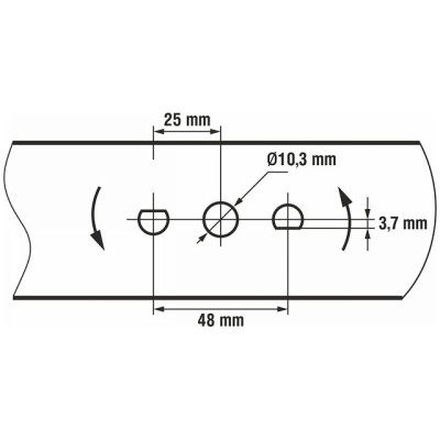 Нож для газонокосилки 46 см ECO Нож для газонокосилки 46 см ECO
