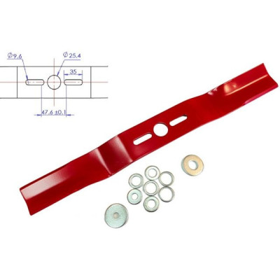 Нож для газонокосилки 45,8 см изогн. универсальный Нож для газонокосилки 45,8 см изогн. универсальный