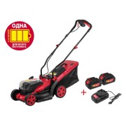 Газонокосилка аккумуляторная WORTEX CLM 3536 ALL1 XLT 18В+18В, 2акб, 4 Ач, шир.340 мм