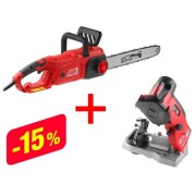 Пила цепная электрическая WORTEX EC 4024-1 шина 40 см (16"), 3/8" LP, 1.3 мм+АКЦИЯ комплект GC109000