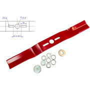 Нож для газонокосилки 53 см изогн. универсальный
