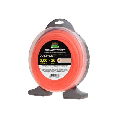 Леска ф 3.0 мм х 56 м кругл. сеч. DUAL-CUT STARTUL GARDEN Леска ф 3.0 мм х 56 м кругл. сеч. DUAL-CUT STARTUL GARDEN