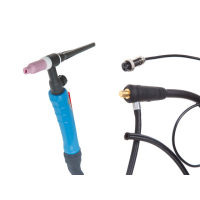 Горелка сварочная TIG WGT-17V (4м, 150А, разъем 10-25, вентиль) SOLARIS Горелка сварочная TIG WGT-17V (4м, 150А, разъем 10-25, вентиль) SOLARIS