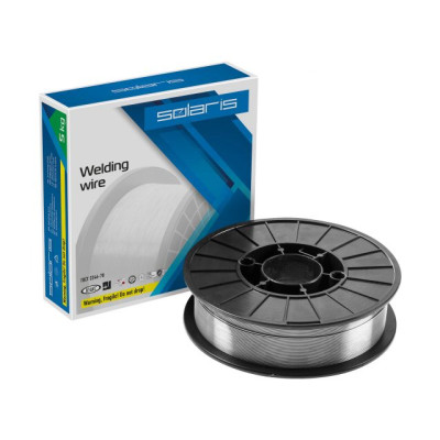 Проволока сварочная FLUX E71T-GS ф0,8мм (сварка без газа) (катушка 5кг) SOLARIS Проволока сварочная FLUX E71T-GS ф0,8мм (сварка без газа) (катушка 5кг) SOLARIS