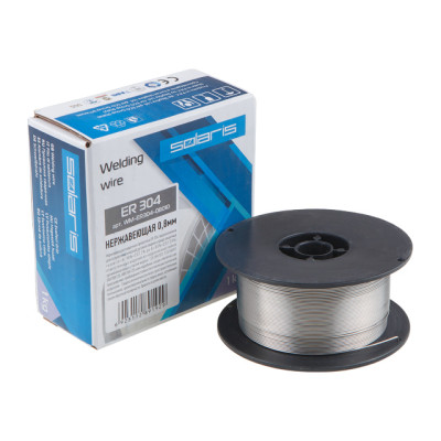 Проволока сварочная для нерж. стали ER 304 ф0,8мм (катушка D100 1кг) SOLARIS Проволока сварочная для нерж. стали ER 304 ф0,8мм (катушка D100 1кг) SOLARIS