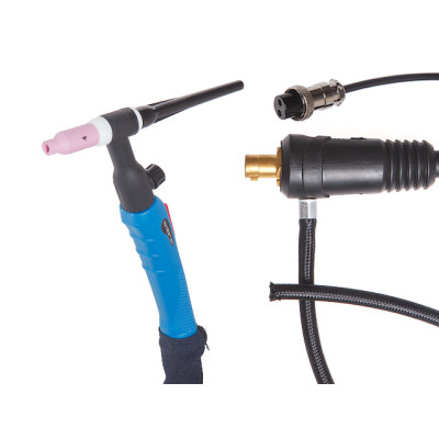 Горелка сварочная TIG WGT-26V (4м, 250А, разъем 35-50, вентиль) SOLARIS Горелка сварочная TIG WGT-26V (4м, 250А, разъем 35-50, вентиль) SOLARIS