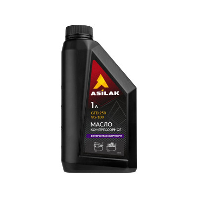 Масло минеральное компрессорное ASILAK GTD 250 VG-100, 1 л Масло минеральное компрессорное ASILAK GTD 250 VG-100, 1 л