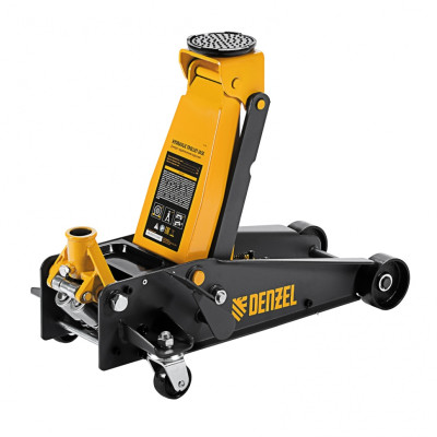 Домкрат гидравлический подкатной 3 т, с фиксатором, быстрый подъем, 135-480 мм, профессиональный Denzel Домкрат гидравлический подкатной 3 т, с фиксатором, быстрый подъем, 135-480 мм, профессиональный Denzel