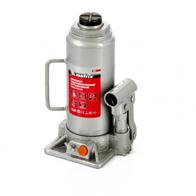 Домкрат гидравлический бутылочный, 10 т, h подъема 230-460 мм Matrix Домкрат гидравлический бутылочный, 10 т, h подъема 230-460 мм Matrix