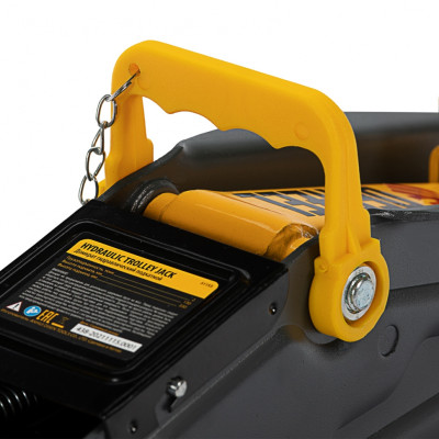 Домкрат гидравлический подкатной с фиксатором, 2 т, 130-330 мм Denzel Домкрат гидравлический подкатной с фиксатором, 2 т, 130-330 мм Denzel