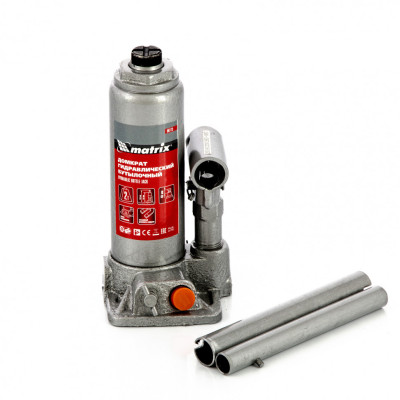 Домкрат гидравлический бутылочный, 2 т, h подъема 181-345 мм, в пластиковом кейсе Matrix Домкрат гидравлический бутылочный, 2 т, h подъема 181-345 мм, в пластиковом кейсе Matrix