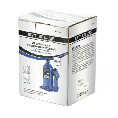 Домкрат гидравлический бутылочный телескопический, 4 т, подъем 170-420 мм Stels Домкрат гидравлический бутылочный телескопический, 4 т, подъем 170-420 мм Stels