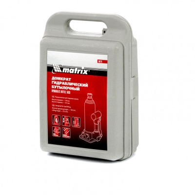 Домкрат гидравлический бутылочный, 4 т, h подъема 194-372 мм, в пластиковом кейсе Matrix Домкрат гидравлический бутылочный, 4 т, h подъема 194-372 мм, в пластиковом кейсе Matrix
