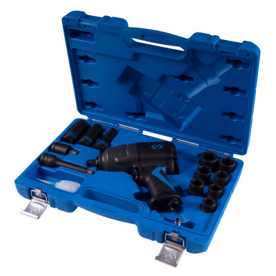 KING TONY Гайковерт пневматический ударный 1/2", 1356 Нм, с комплектом головок, 15 предметов KING TONY Гайковерт пневматический ударный 1/2", 1356 Нм, с комплектом головок, 15 предметов