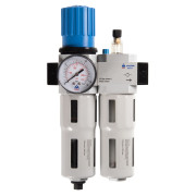 МАСТАК Фильтр влагоотделитель с редуктором и лубрикатор 3/8", с манометром