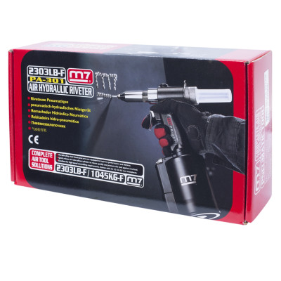 MIGHTY SEVEN Пневмогидравлический заклепочник для заклепок диаметром 2,4 до 4,8 мм MIGHTY SEVEN Пневмогидравлический заклепочник для заклепок диаметром 2,4 до 4,8 мм