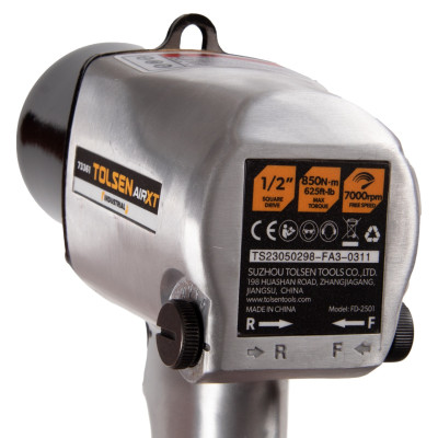 TOLSEN Гайковерт пневматический ударный 1/2", 850 Нм TOLSEN Гайковерт пневматический ударный 1/2", 850 Нм