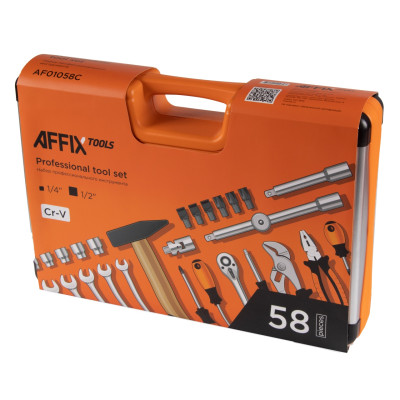 AFFIX Набор инструментов универсальный, 58 предметов AFFIX Набор инструментов универсальный, 58 предметов