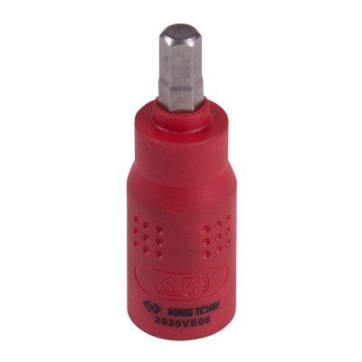 KING TONY Насадка (бита) торцевая диэлектрическая 1/4", HEX, 6 мм, L = 54 мм KING TONY Насадка (бита) торцевая диэлектрическая 1/4", HEX, 6 мм, L = 54 мм