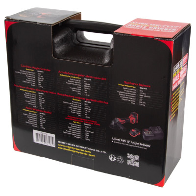 MIGHTY SEVEN Шлифмашина угловая (УШМ), 125 мм, 18 В, аккумуляторная, кейс MIGHTY SEVEN Шлифмашина угловая (УШМ), 125 мм, 18 В, аккумуляторная, кейс