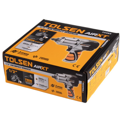 TOLSEN Гайковерт пневматический ударный 1/2", 880 Нм TOLSEN Гайковерт пневматический ударный 1/2", 880 Нм