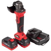 MIGHTY SEVEN Шлифмашина угловая (УШМ), 125 мм, 18 В, аккумуляторная, кейс