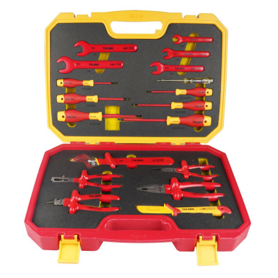 TOLSEN Набор инструментов диэлектрических, универсальный, 18 предметов TOLSEN Набор инструментов диэлектрических, универсальный, 18 предметов