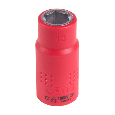 KING TONY Головка торцевая диэлектрическая шестигранная 1/2", 13 мм KING TONY Головка торцевая диэлектрическая шестигранная 1/2", 13 мм