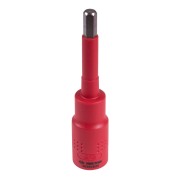 KING TONY Насадка (бита) торцевая диэлектрическая 1/2", HEX, 8 мм, L = 120 мм