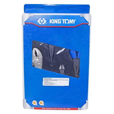 Набор пассатижей и бокорезов, ложемент, 4 предмета KING TONY 9-42144GP Набор пассатижей и бокорезов, ложемент, 4 предмета KING TONY 9-42144GP