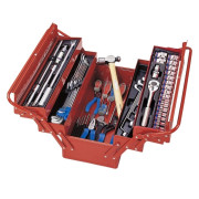 KING TONY Набор инструментов универсальный, раскладной ящик, 65 предметов