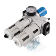 МАСТАК Фильтр влагоотделитель с редуктором и лубрикатор 3/4", с манометром