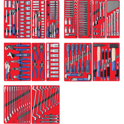 Набор инструментов "ЛИДЕР" для тележки, 14 ложементов, 270 предметов МАСТАК 5-00270 Набор инструментов "ЛИДЕР" для тележки, 14 ложементов, 270 предметов МАСТАК 5-00270