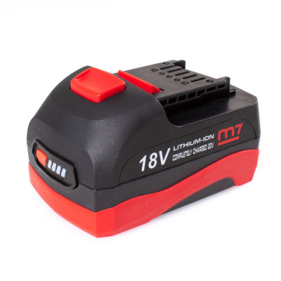 MIGHTY SEVEN Гайковерт аккумуляторный ударный 1/2", 1220 Нм, 18 В, 4 предмета, кейс MIGHTY SEVEN Гайковерт аккумуляторный ударный 1/2", 1220 Нм, 18 В, 4 предмета, кейс