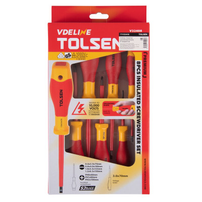 TOLSEN Набор отверток диэлектрических, 8 предметов TOLSEN Набор отверток диэлектрических, 8 предметов