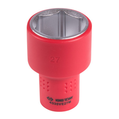 KING TONY Головка торцевая диэлектрическая шестигранная 1/2", 27 мм KING TONY Головка торцевая диэлектрическая шестигранная 1/2", 27 мм