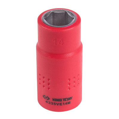 KING TONY Головка торцевая диэлектрическая шестигранная 1/2", 14 мм KING TONY Головка торцевая диэлектрическая шестигранная 1/2", 14 мм