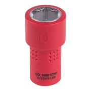 KING TONY Головка торцевая диэлектрическая шестигранная 1/4", 13 мм