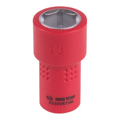 KING TONY Головка торцевая диэлектрическая шестигранная 1/4", 13 мм KING TONY Головка торцевая диэлектрическая шестигранная 1/4", 13 мм